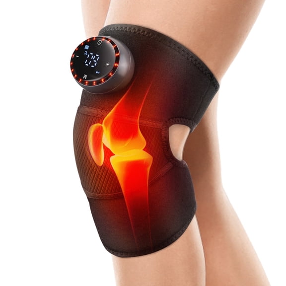 DREAMSOME Cordless Knee Massager with Heat, Knee Heating Pad with 5 Heat & 5 Massage Mode, Knee Wrap Knee Brace for Women Men, Knee Shoulder Elbow