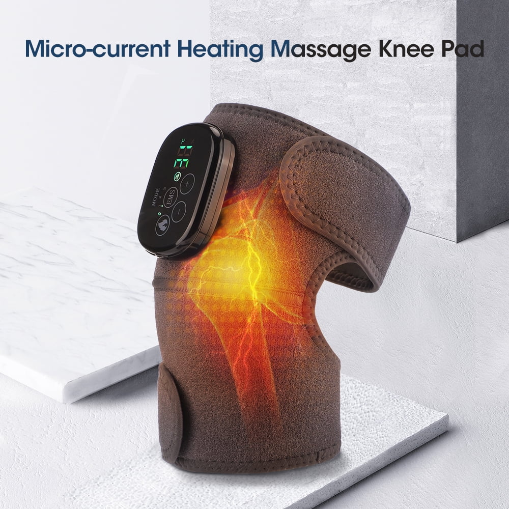 GINEKOO Heated Knee Massager, Heated Knee Brace Wrap with Massage