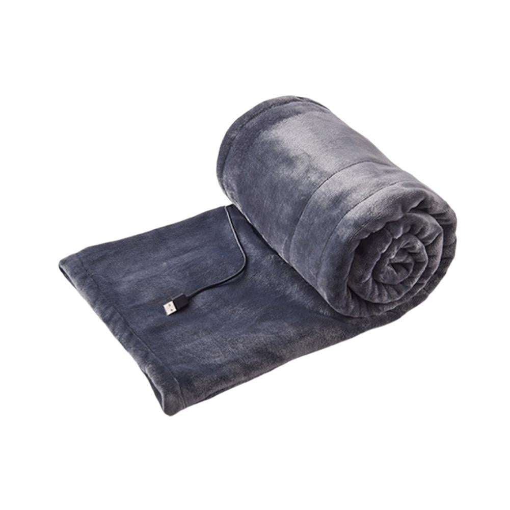 Cordless Heated Throw Blanket Made of Flannel for Couch, Bed, Desk, Travel, Camping and Outdoor Use