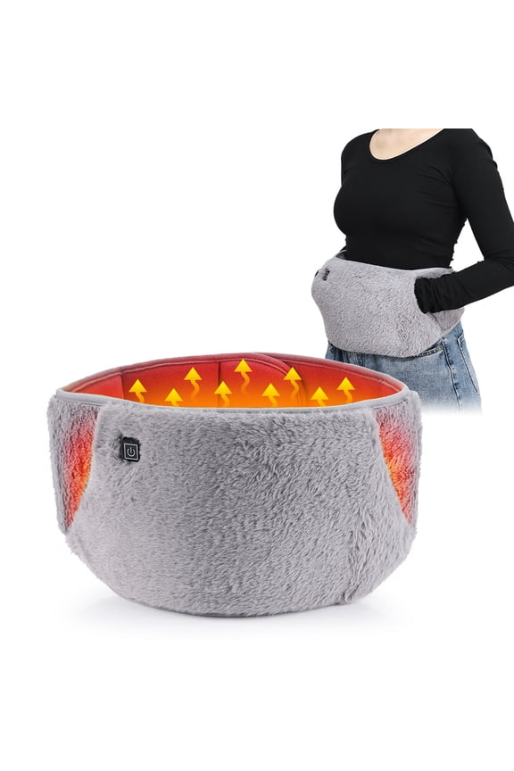 Cordless Heating Pad for Back Pain Relief, Heated Waist Belt with Three Intelligent Temperature Control, Soft and Skin-friendly, Birthday Gifts for Mom Dad