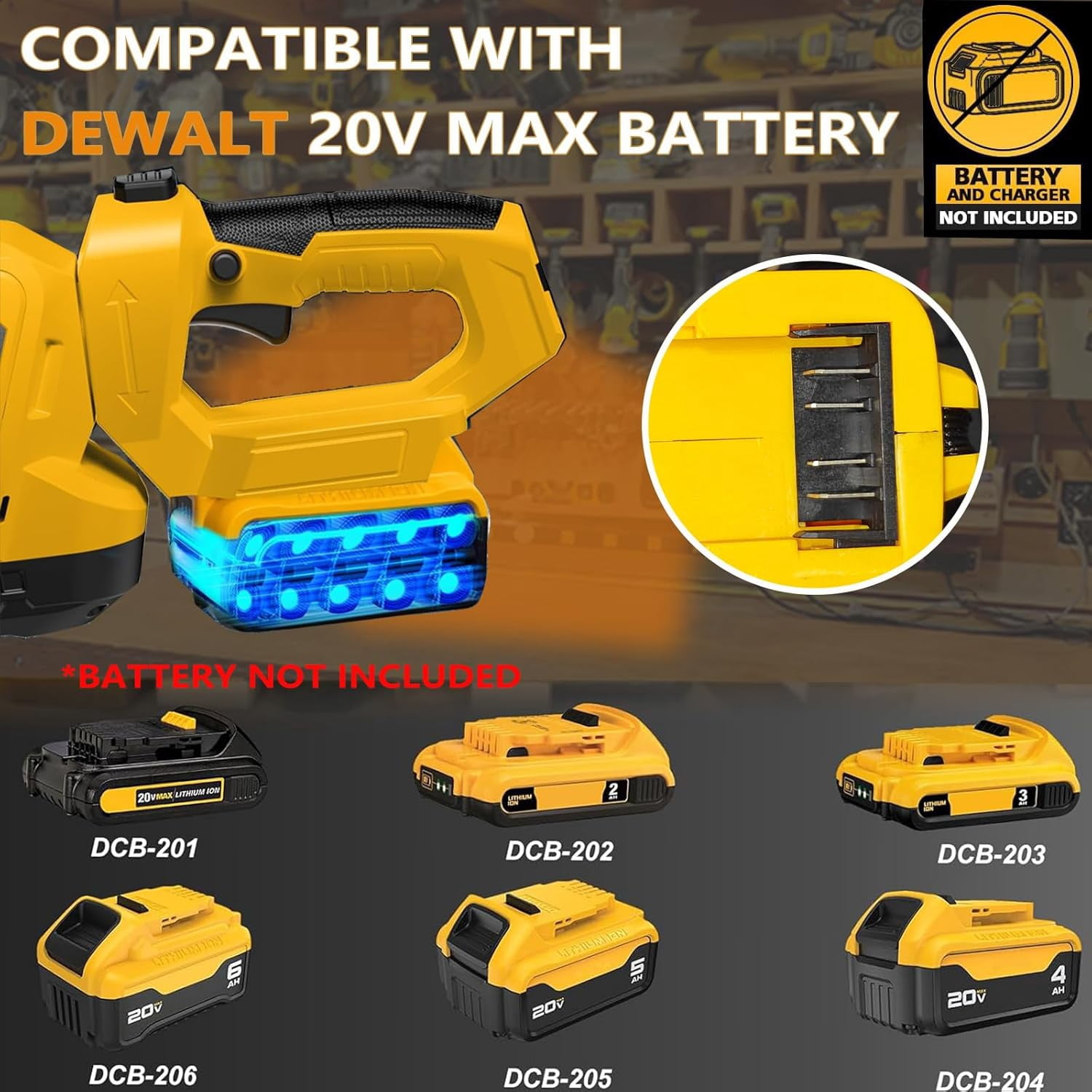 Cordless Hedge Trimmer Compatible with  20V  Battery, 20-Inch Electric Hedge Trimmer 3000RPM 180 °   Rotatable Head, Brushless Bush Shrub Trimmer(Battery Not Included)