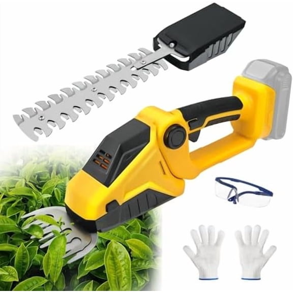 Cordless Hedge Trimmer Suitable for DeWALT 20V MAX Battery, 2 in 1 Electric HedgeTrimmer, 45 Adjustable Head Cordless Bush Trimmer & Grass Trimmer for Yard and Lawn(No Battery)$$Garden & Patio