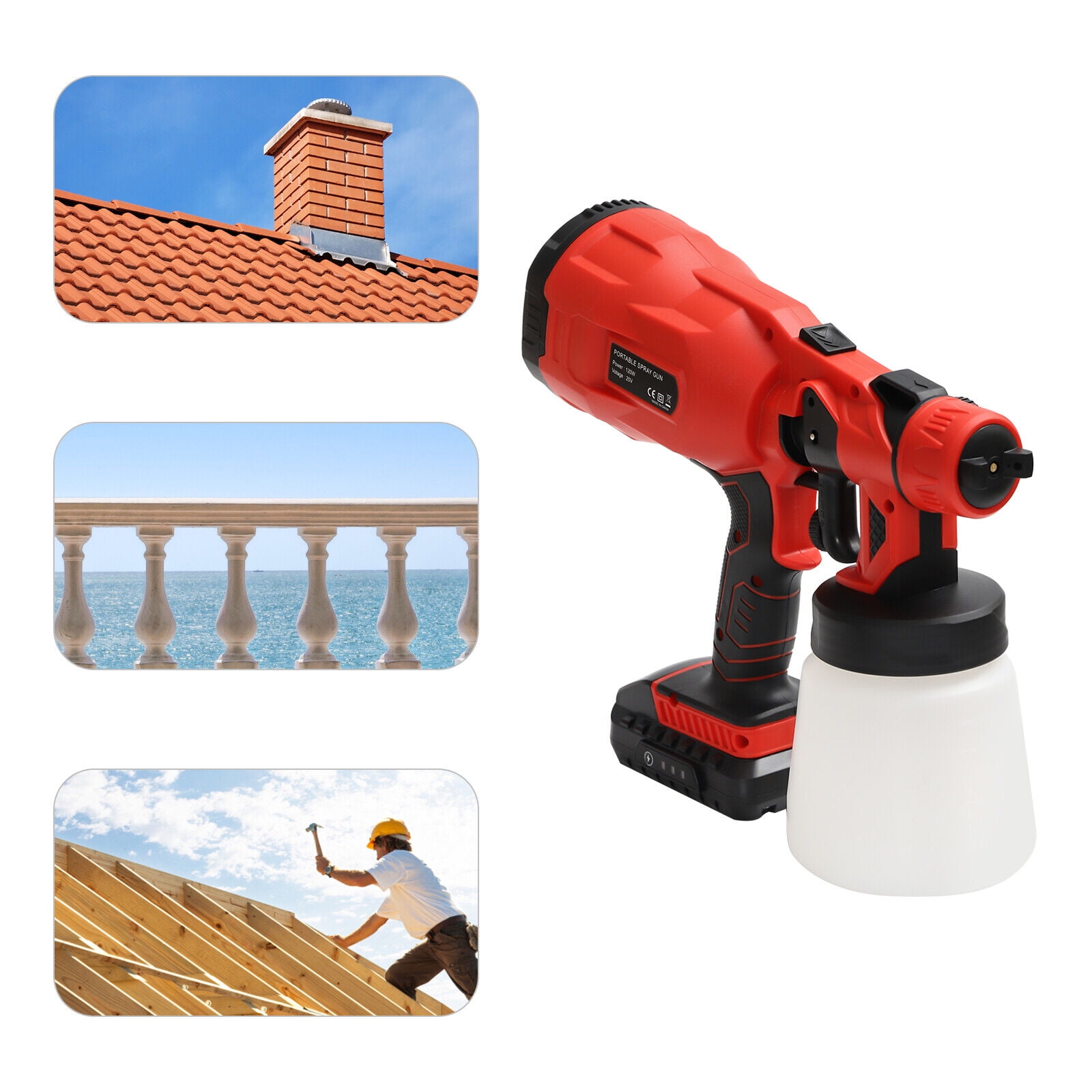 Cordless High Pressure Paint Sprayer Airless Fine Paint Spray Gun 160 L