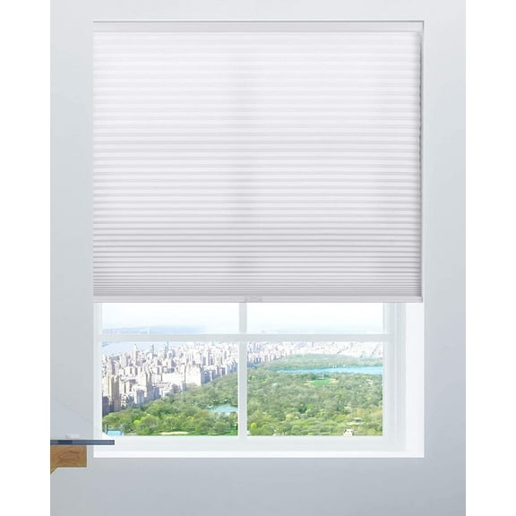 Cordless Honeycomb 9/16-Inch Cellular Shade, Light Filtering White, 34-Inch Width by 72-Inch Height