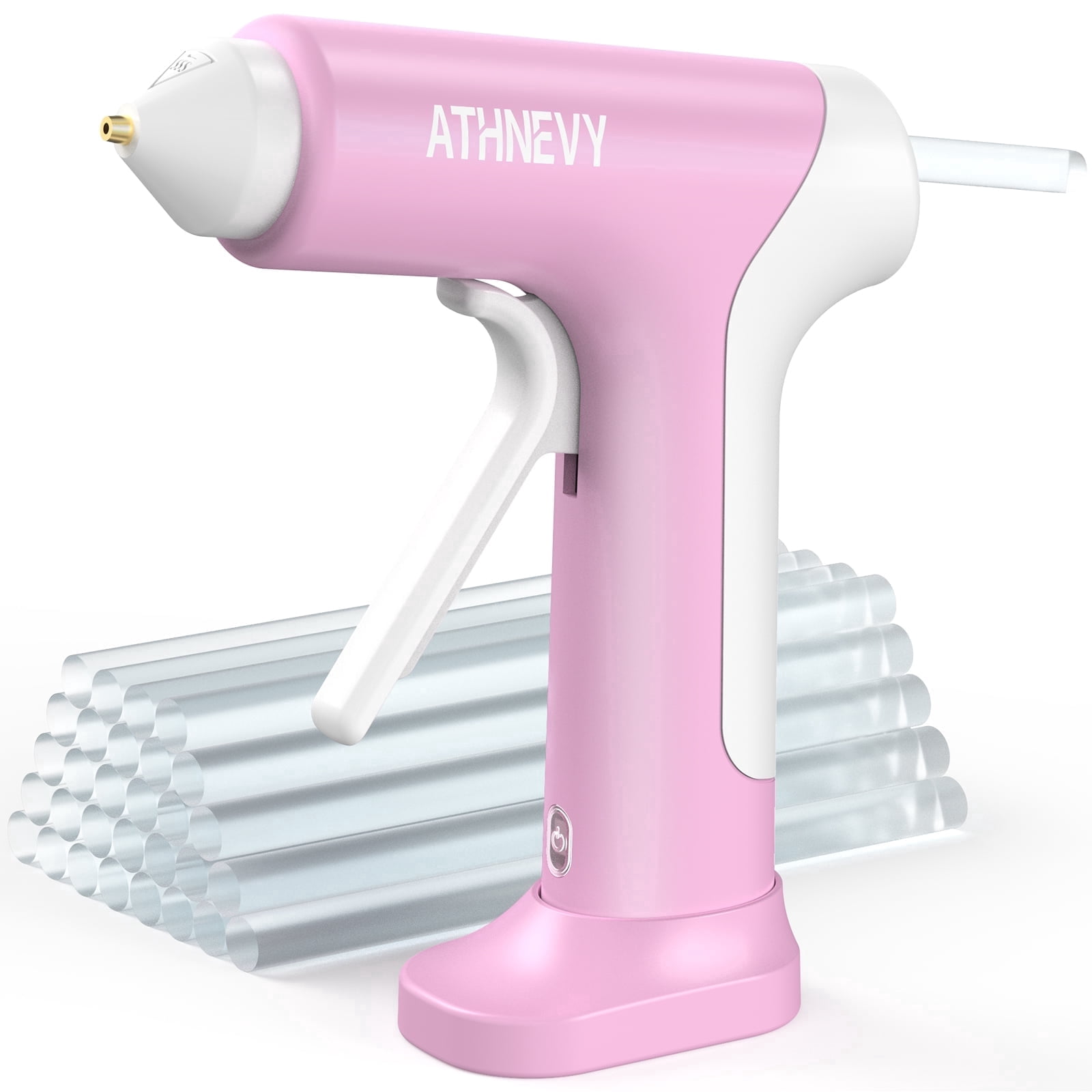 Cordless Hot Glue Gun, 10s Fast Preheat, 30PCS Mini Glue Sticks 7x100mm, 4V Type-C Rechargeable, Anti-Drip, Auto-off, for Diy Crafts, Repair