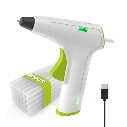 Cordless Hot Glue Gun Kit, 12s Fast Preheating, Hot Melt Glue Gun with 2Ah Battery