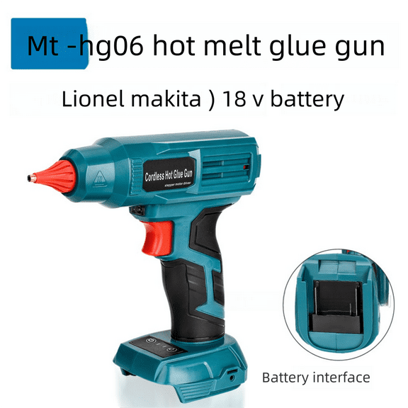 Cordless Hot Glue Gun for Ma.kita 18V Max Lithium-ion Battery,  Quick Preheat Hot Melt Glue Gun with 10 Pcs Glue Sticks for Arts/Crafts/Diy/Repairs(Tool Only)