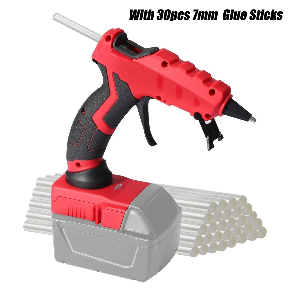 Cordless Hot Melt Glue Gun Heat Repair Tool for Milwaukee 18V with Glue Sticks