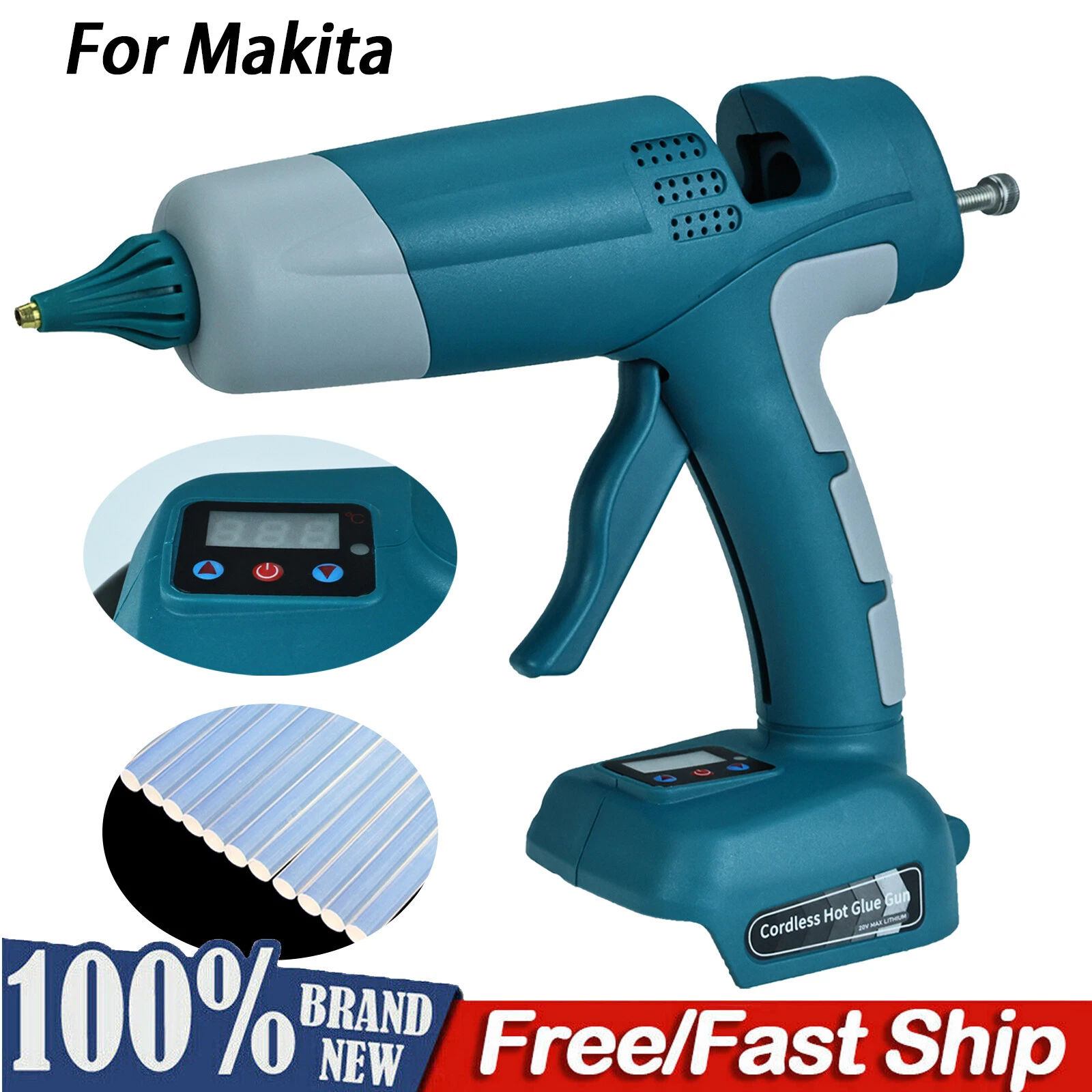 Cordless Hot Melt Glue Gun for Makita Repair DIY Tool Set With 10 Glue Sticks