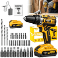 thumbnail image 1 of Cordless Impact Drill with Work Light, 1/2 in Variable Speed Driver for Home Maintenance, Lightweight Design, 1 of 1