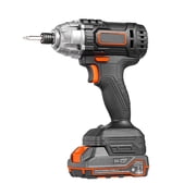 Cordless Impact Driver Kit 20V 2800 RPM 1/4 Inch with Battery Charger 10 Bits LED Light for Furniture Electrical Home Repairs
