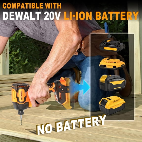 Cordless Impact Driver and Drill Combo Kit (Tool Only) Compatible with Dewalt 20V Max Battery