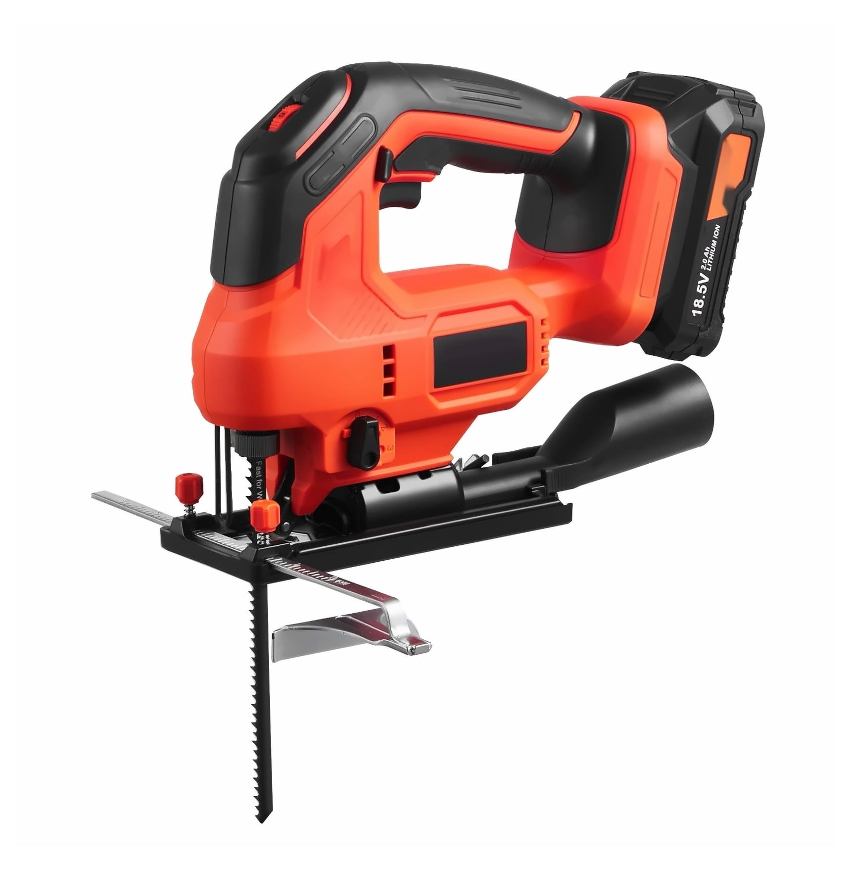 Cordless Jig Saw, 20 V, 3000 SPM Blade Speed, Cordless Jigsaw with Battery and Charger, LED Light, 6 Variable Speed, 0- 45° Bevel Cuts, with 6 pcs Blades, 4 Orbital Settings, for Wood, Metal