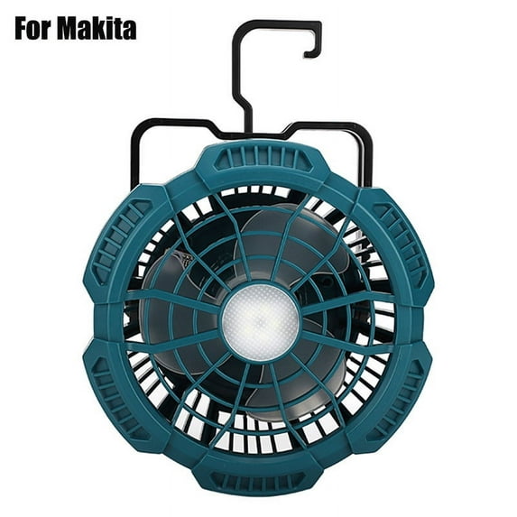 Cordless Jobsite Fan For Makita/Bosch/Dewalt/Milwaukee 14.4-18V Li-ion Battery with LED Light Foldable Hook Remote Control