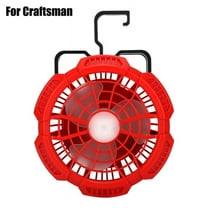 Cordless Jobsite Fan For Makita/Bosch/Dewalt/Milwaukee 14.4-18V Li-ion Battery with LED Light Foldable Hook Remote Control