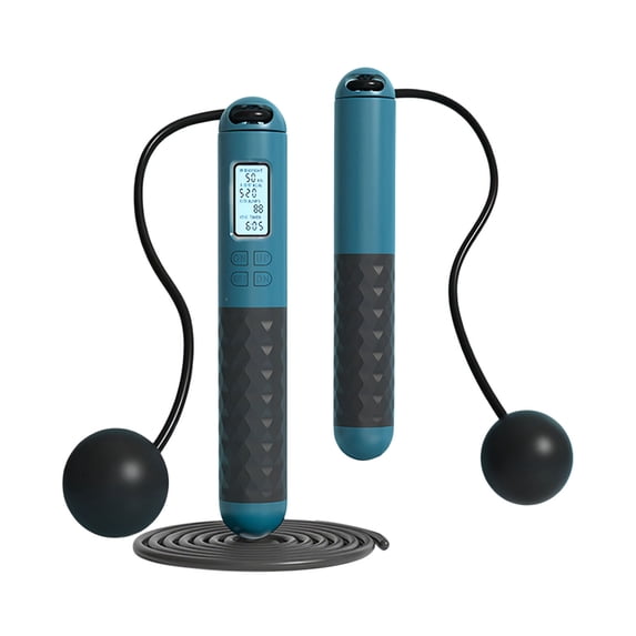 Cordless Jump Rope with Counter, Adjustable Smart Skipping Rope for Fitness Cardio Workout Exercise,Dark Green