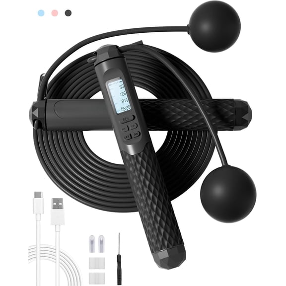 Cordless Jump Rope with Counter for Fitness - Adjustable  Skipping Rope For Men Women  Outdoor Speed Boxing Crossfit Workout Exercise Cardio