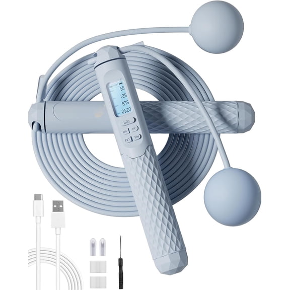 Cordless Jump Rope with Counter for Fitness - Adjustable  Skipping Rope For Men Women  Outdoor Speed Boxing Crossfit Workout Exercise Cardio