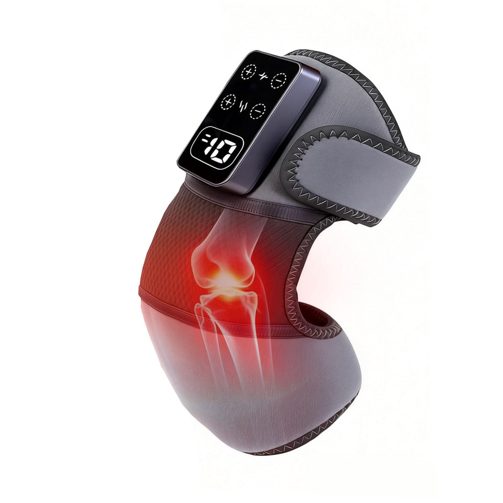 Cordless Knee Massager for Pain Relief – Electric Heated Knee Brace, 5 Heat Levels & 3 Massage Modes, Gifts for Men and Women