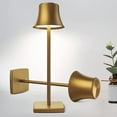 thumbnail image 1 of Cordless LED Desk Lamp, Rechargeable Table Light with 3 Levels of Brightness Dimmable for Outdoor Portable Use, Suitable for Restaurant Dining, Patio Study, Reading, Set of 2 in Bronze, 1 of 4