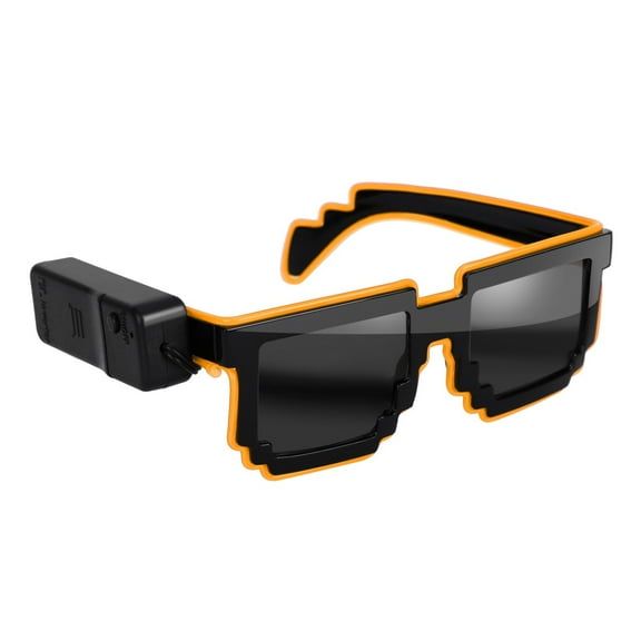 Cordless LED Neon Sunglasses 4 Mode Glowing for Rave Parties and Events Stylish