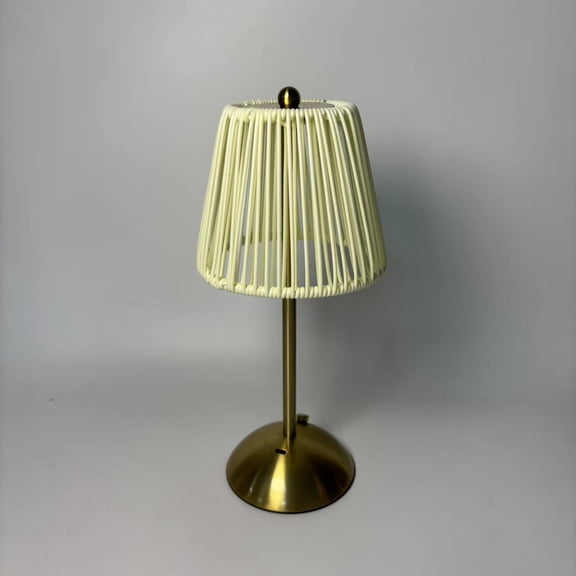 Cordless LED Rattan Table Lamp with Dimmer Portable Night Light Battery Operated Bedside Lamp for Bedroom Living Room Home Decor Ambiance