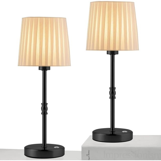 Cordless LED Table Lamp Set of 2,Modern Portable Small table Lamp With