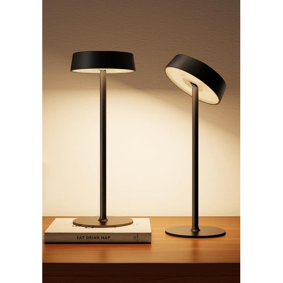 Cordless Lamp, Outdoor Waterproof, Dimmable Touch Control 3 Color Temperature, Battery Operated Portable, RGB, LED Memory Function, Rechargeable Table Lamp, Desk Lamp