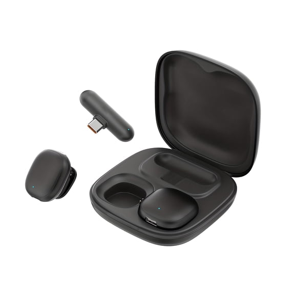 Cordless Lavalier Mic Compatible with for Iphone 16/15/Android USB-C, AI Noise Reduction Magnetic Microphone with 35-Hour Charging Case for Video Recording And Vlogging, Features Three Modes