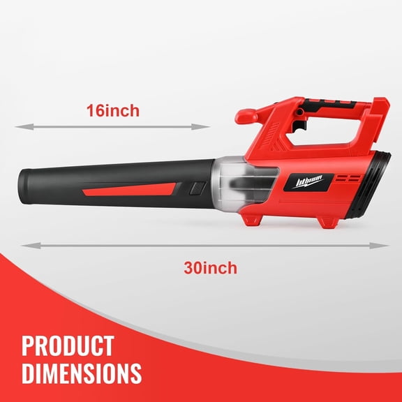 Cordless Leaf Blower for 18-21V Dewalt Battery Powered, 6 Speed Mode, No Battery 2000RPM 450 CFM Electric Hand Leaf Blower Lightweight for Lawn Care, Blowing Leaves and Snow (Red)