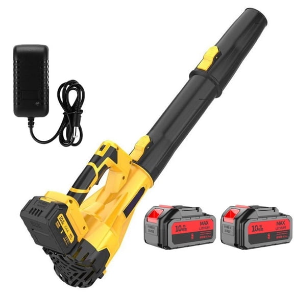 Cordless Leaf Blower with 2 Batteries, 580 CFM 160 MPH, 6 Speed Levels, Lightweight & Ergonomic Design for Wet Leaves, Snow, Debris, Driveway, Patio, Lawn