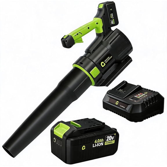 Cordless Leaf Blower 20V 4.0Ah, 200MPH Turbo Electric Leaf Blower with Fast Charger, Lightweight Battery Powered Blower for Lawn Care, Yard, Patio, and Garden