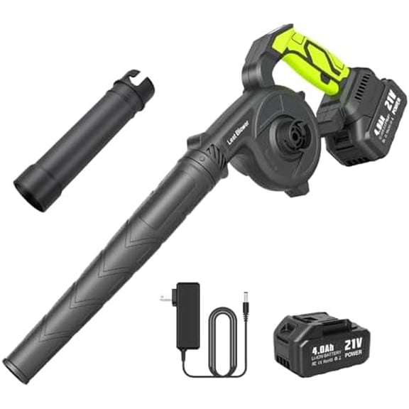 Cordless Leaf Blower 21V 2X4.0Ah Battery, Jobsite Air Blower with Brushless Motor, 3 Variable Speed Up to 180MPH,2-in-1 Handle Electric Blower and Vacuum Cleaner$$Garden & Patio