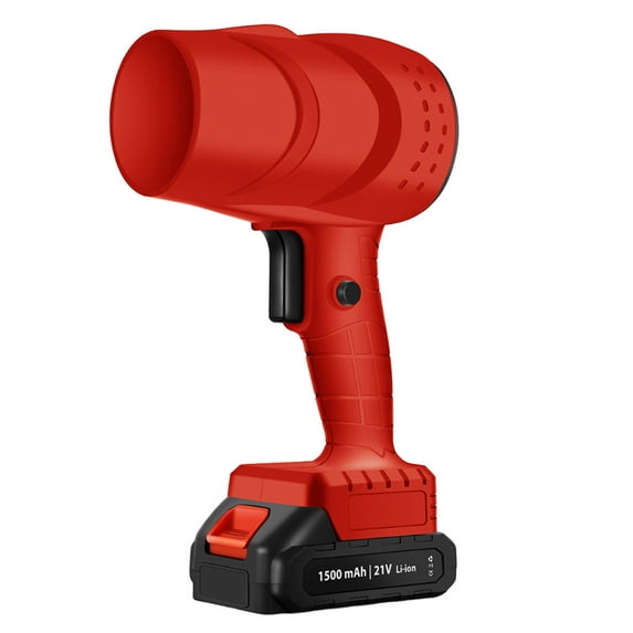 Cordless Leaf Blower,21V Electric Handheld Leaf Blower,with 4.0Ah Batteries & Fast Charger,500000RPM Blower for Patio Cleaning, Lawn Care, Blowing Leaves and Dust (Red)