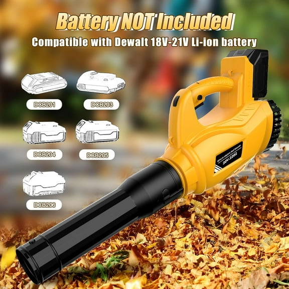 Cordless Leaf Blower for Dewalt 20V Max Battery Powered(No Battery) with 6 Speed Modes, 500CFM/150MPH Brushless Handheld Electric Leaf Blower for Lawn Care, , Yard, Dust & Snow Blowing