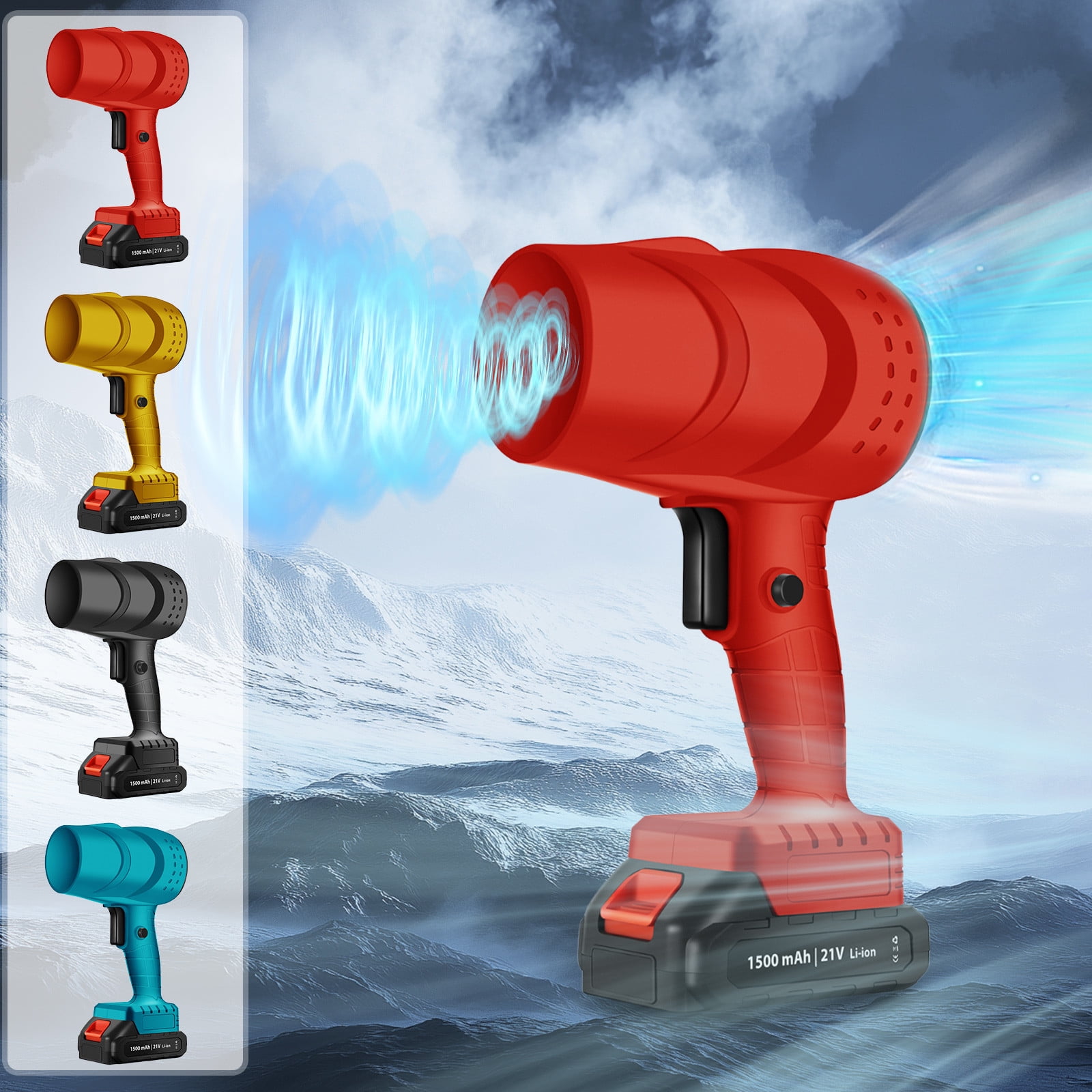 Cordless Leaf Blower, Electric Cordless Turbo Blower, 6 Gears Wind Speed, Violent Turbo Fan for Outdoor Car Wash Dusting Snow Blower