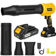 Cordless Leaf Blower Kit with 1*2.0AH Battery and Charger, 3*nozzle, Compact Sweeper for Patios and Garages, Handheld Air Cleaner for Small Yards