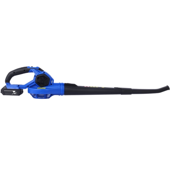 Cordless Leaf Blower for Lawn Care, Electric Leaf Blower with Battery and Charger - 20V 2-Speed Lightweight Leaf Blower for Patio, Driveway, and Snow Blowing - Black+Blue