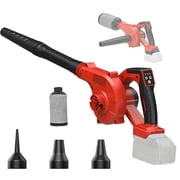 Cordless Leaf Blower for Milwaukee 18V Battery, 4 in 1 Blower/Vacuunm/Inflator/Deflator, Electric Mini Leaf Blower, 3 Speeds, 190 MPH with Extended Tube for Law