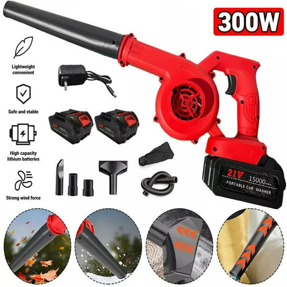 Cordless Leaf Blower Vacuum 2-in-1, Lightweight Handheld Blower/Vacuum with Fast Charger, Powerful Motor & Adjustable Speed for Yard, Garage, Car Cleaning