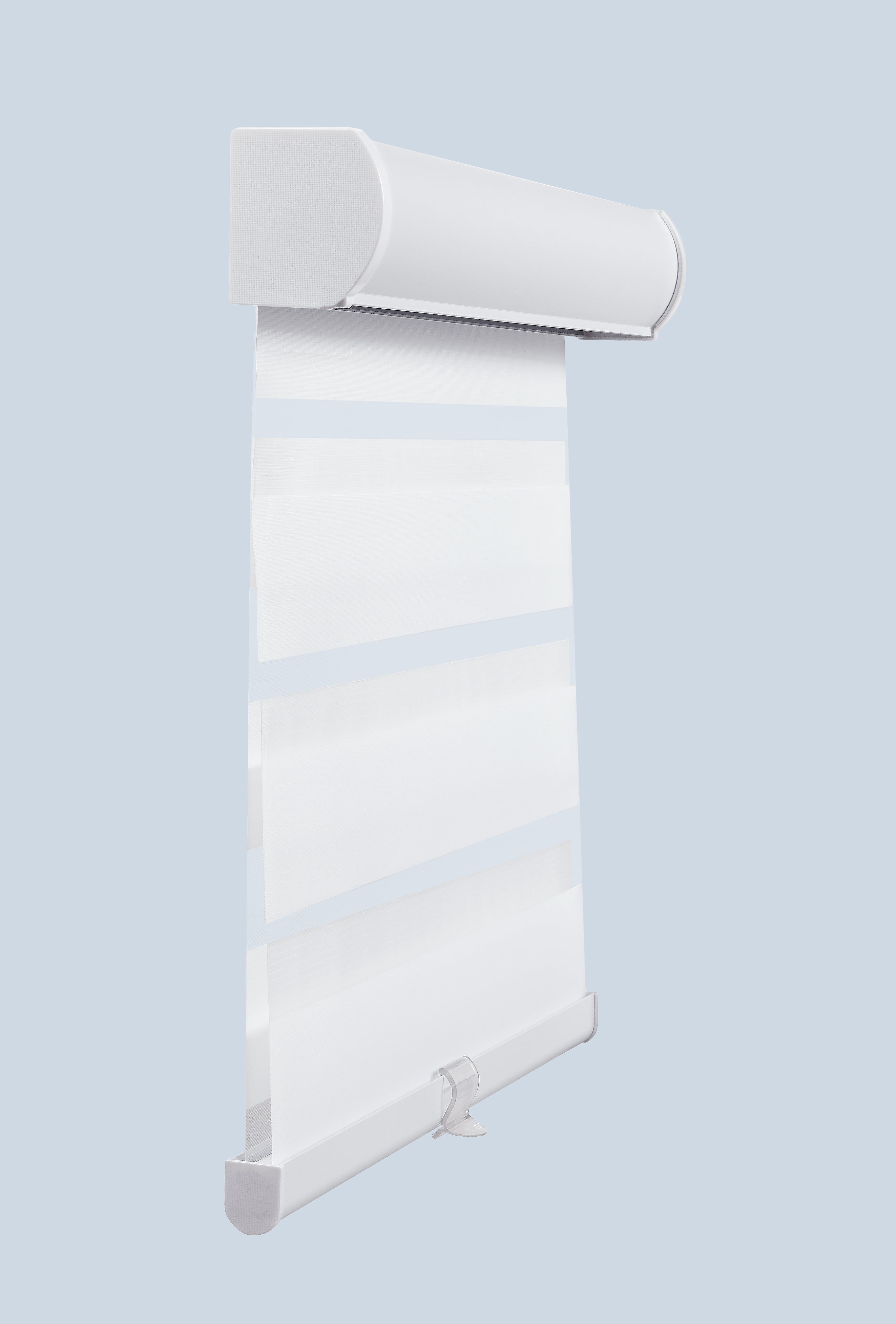 Cordless Light Filtering Layered Shade 34" X 72" White
