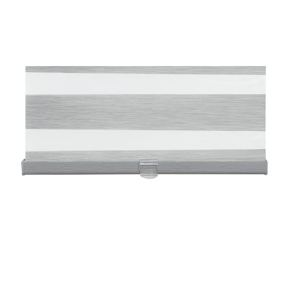 Cordless Light Filtering Layered Shade 39" X 72" Gray Stria