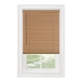 thumbnail image 1 of Cordless Light Filtering Mini Blind - 39 Inch Width, 64 Inch Length, 1" Slat Size - Woodtone - Cordless GII Morningstar Horizontal Windows Blinds for Interior by Achim Home Décor, 1 of 5