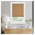 thumbnail image 1 of Cordless Light Filtering Mini Blind - 52 Inch Width, 64 Inch Length, 1" Slat Size - Woodtone - Cordless GII Morningstar Horizontal Windows Blinds for Interior by Achim Home Decor, 1 of 6