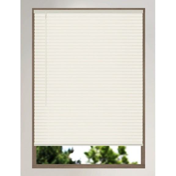 Cordless Light Filtering Window Blinds, Horizontal Vinyl Mini Blinds/Shades, 1" Slats, Easy Install