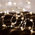 thumbnail image 1 of Cordless Lighted Berry Beaded Garland Christmas Decorations for Indoor Outdoor Home Mantel Fireplace Holiday Party Decor(32.8ft 100 LED), 1 of 7