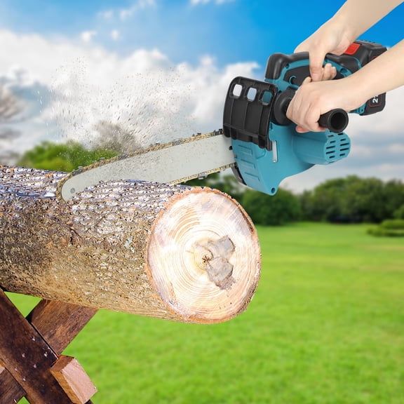 Cordless Lithium Chainsaw with Air Vent Nylon+ABS Housing, 9.02lbs Net Weight, Carry Case for Woodworking & Camping