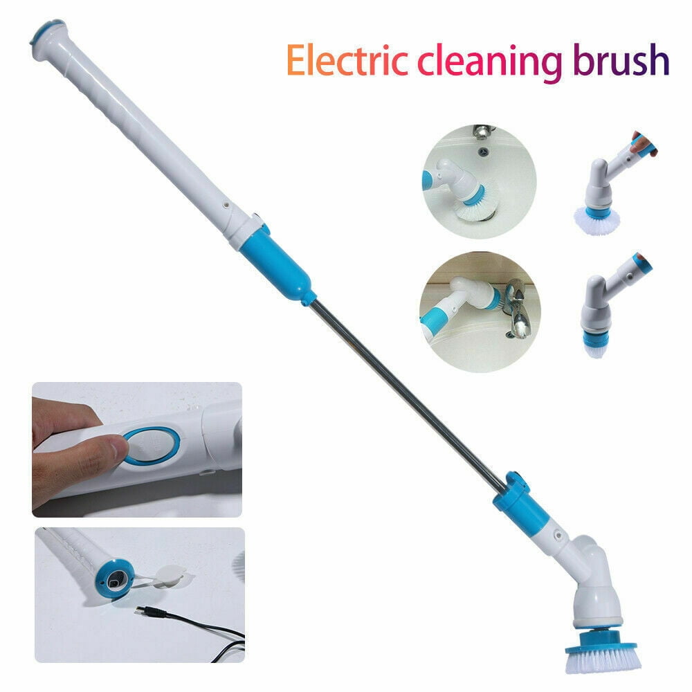 Cordless Long Handle Electric Mop, Household Cleaning Tool, Portable Spin Scrubber,for Bathroom/Wall/Tile Floor/Bathtub/Baseboard/Toilet/Kitchen