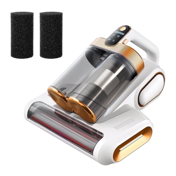 Cordless Mattress Vacuum Cleaner, 16kpa Bed Vacuum Cleaner with 253.7nm Uv-C Light & Ultrasonic Tech Dual Bins for Dust & Widen Suction Port 120w for Bed Sofa & Pet Hair