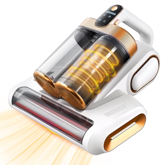 Cordless Mattress Vacuum Cleaner, 16kpa Bed Vacuum Cleaner with 253.7nm Uv-C Light & Ultrasonic Tech Dual Bins for Dust & Widen Suction Port 120w for Bed Sofa & Pet Hair